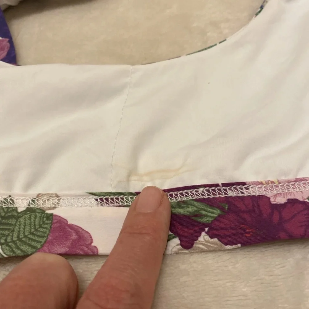 Dippin' Daisy's Floral Bikini Top with White Tie Bottoms